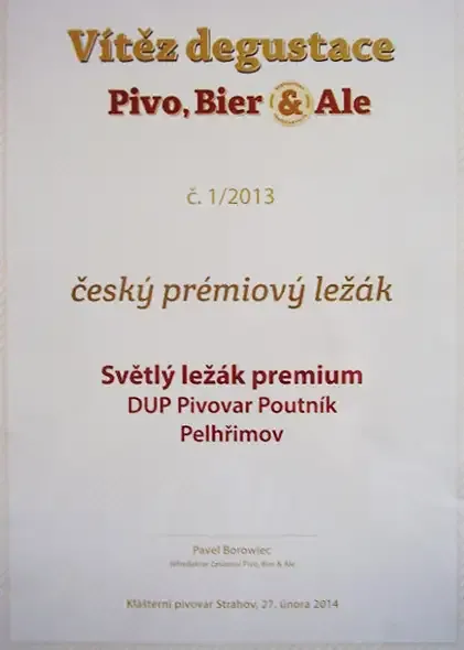 Czech premium lager 2013