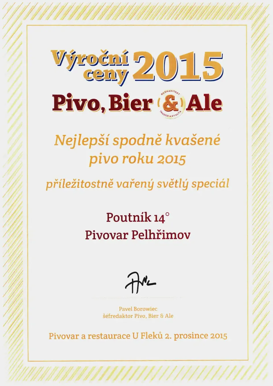 Best bottom-fermented beer 2015
