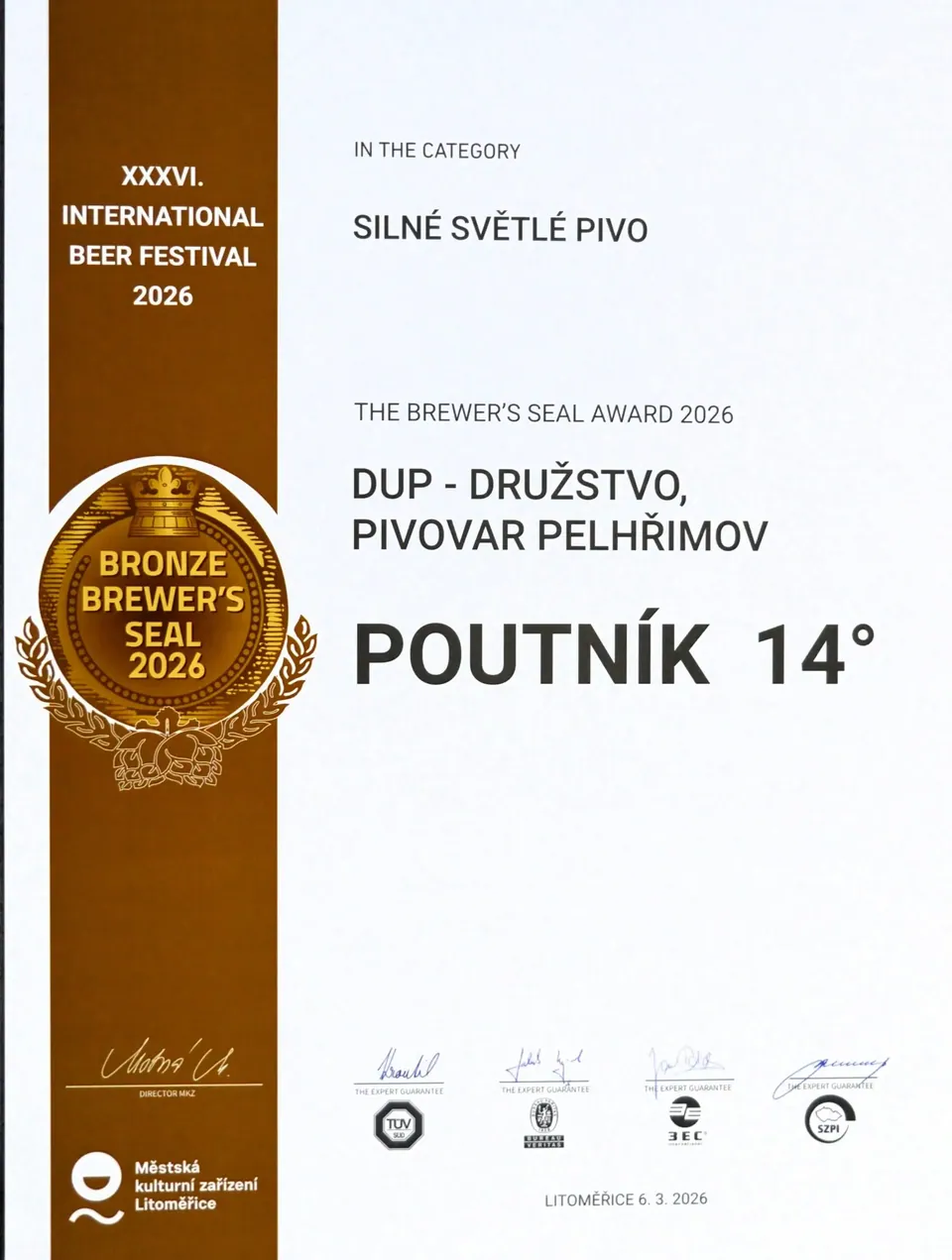 Pivní pečeť (Beer Seal) 2026