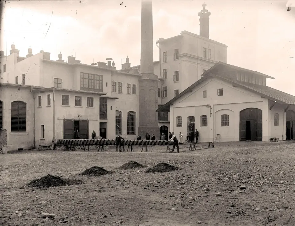 The old brewery courtyard
