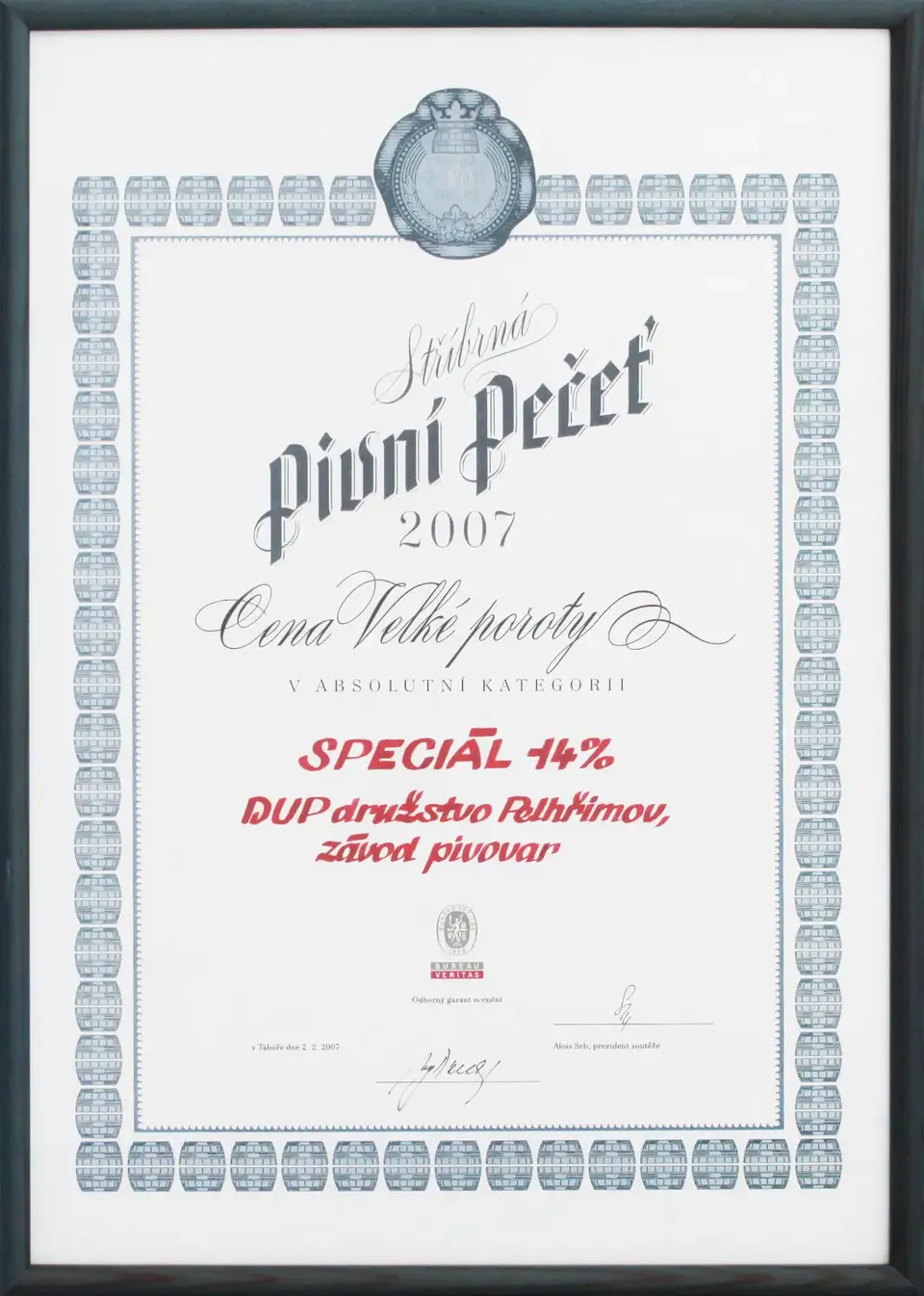 Pivní pečeť (Beer Seal) 2007