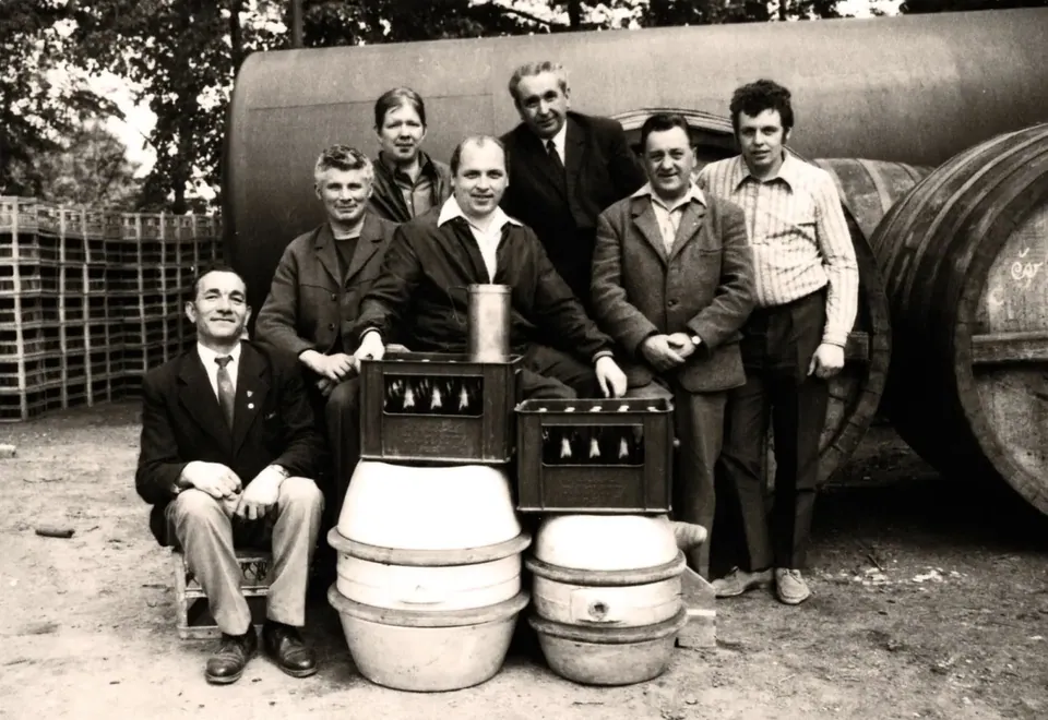 Period photograph of a group of employees